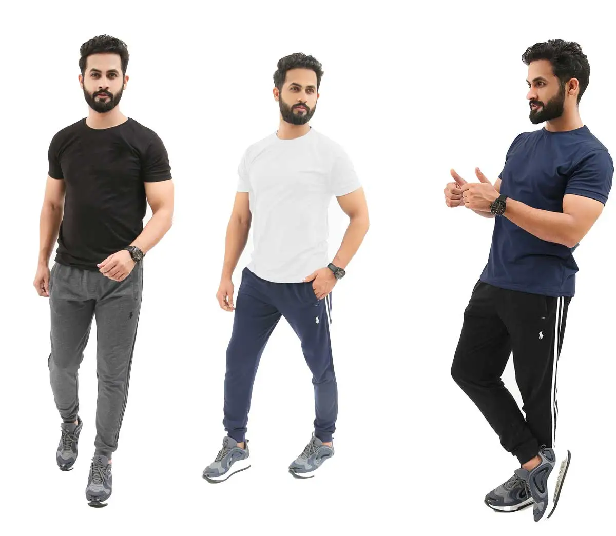 Essentials Trio Pack (Black/White/Denim Blue)