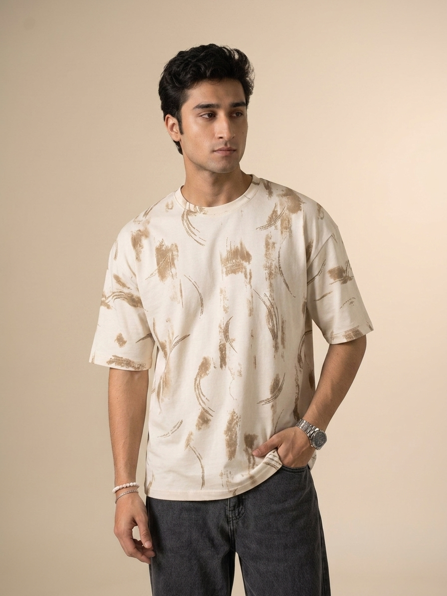 Marcar CloudLuxe Abstract Brush Oversized (Ivory Sand)