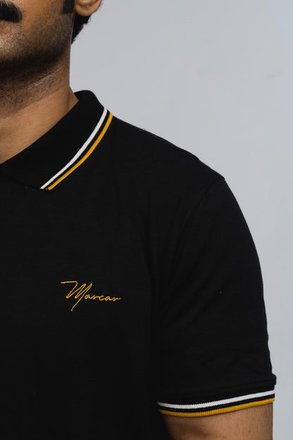 Buttonaire Polo Signature Stretch (Black)