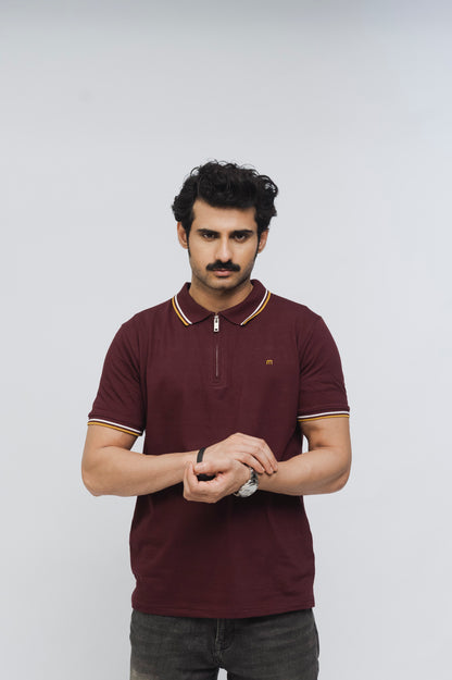 Zénzip Polo M Stretch Polo (Maroon)