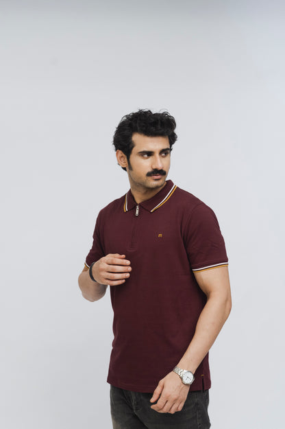 Zénzip Polo M Stretch Polo (Maroon)