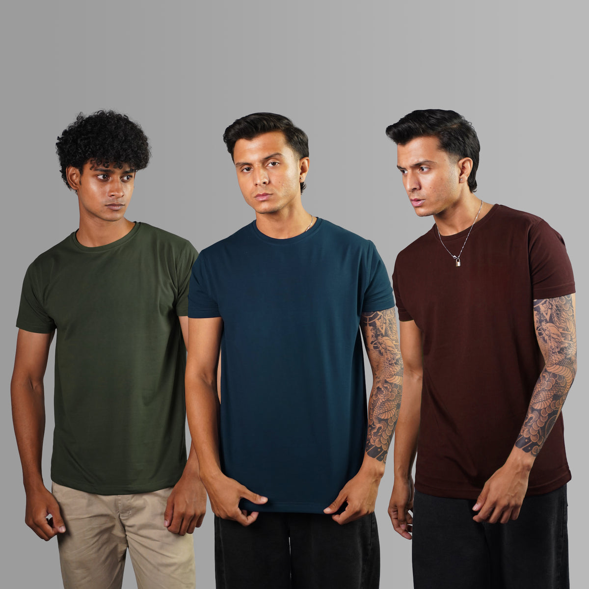 Essentials Trio Pack (Army Green /Teal Blue /Maroon)