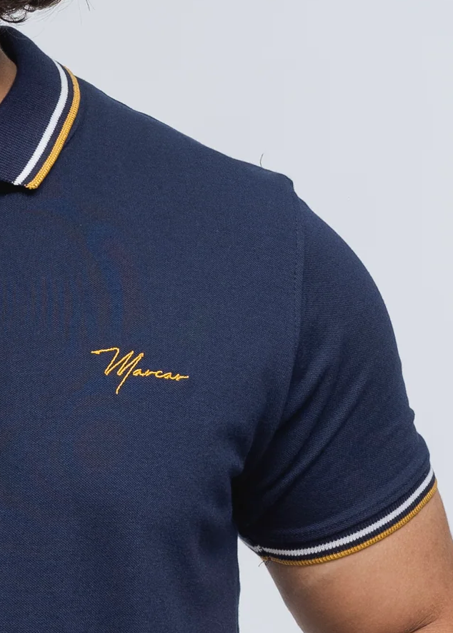 Zénzip  Signature Stretch Polo  (Navy)