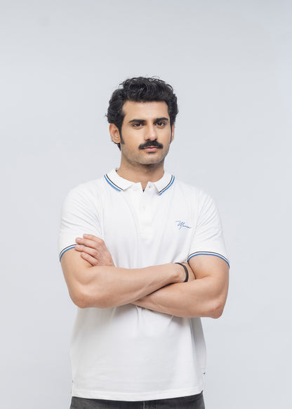 Buttonaire Polo Signature Stretch (White)