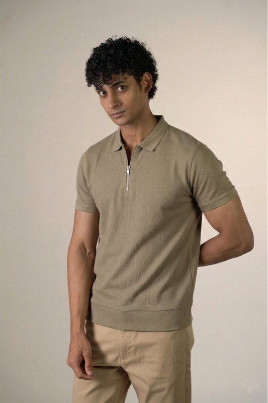 Artisan Zip Knit – Sandstone